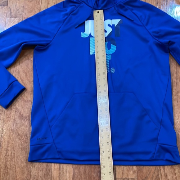 Nike Dri-Fit Blue Hoodie Sweatshirt Size Large - Picture 10 of 13